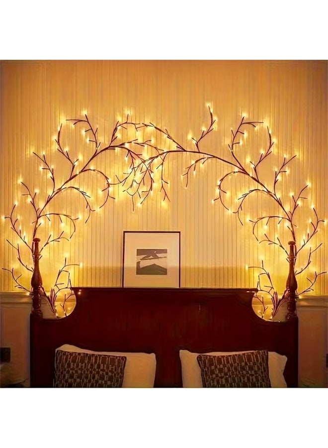 Bincoo Branch Vine Wall Sconce, 144 LED Starlight Atmosphere Lamp, USB Charging, Remote Control Version, Freely Bendable Decorative Lighting For Bedroom, Living Room, Hallway - Image 3